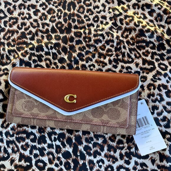 Coach Wyn Soft Wallet in Colorblock Signature Canvas - Picture 2 of 3